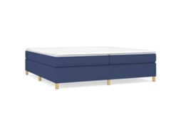 Box Spring Bed Frame, Box Spring Bed Frames Vidaxl Azul Tecido (200 X 200 Cm)