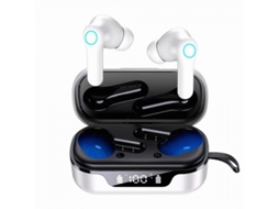 Auriculares Bluetooth True Wireless Yyk-Anc Pro In-Ear 5.1 Compatível com com Cancelamento Ruído Visor Digital com Controle Toque Branco