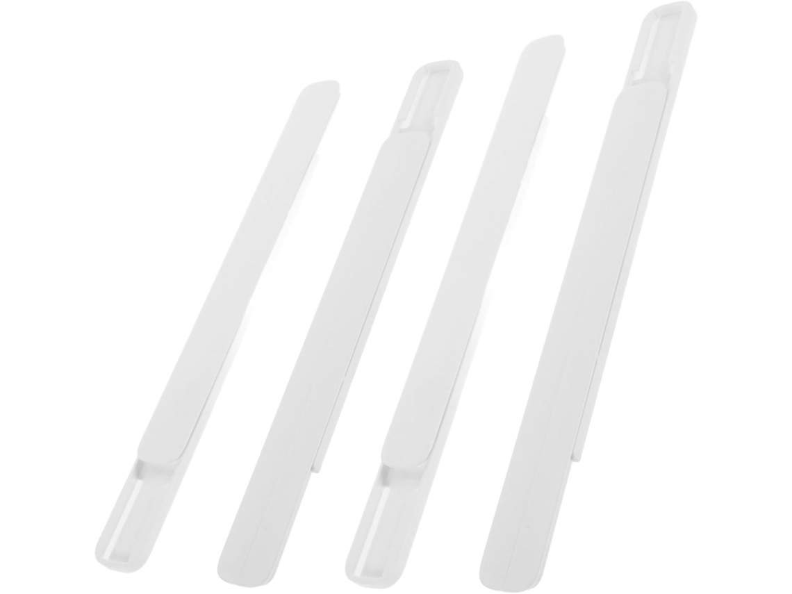 Conjunto De 4 Trilhos Deslizantes Autoadesivos Brancos Para Gavetas, Armários E Gabinetes Fáceis De Instalar Resistentes