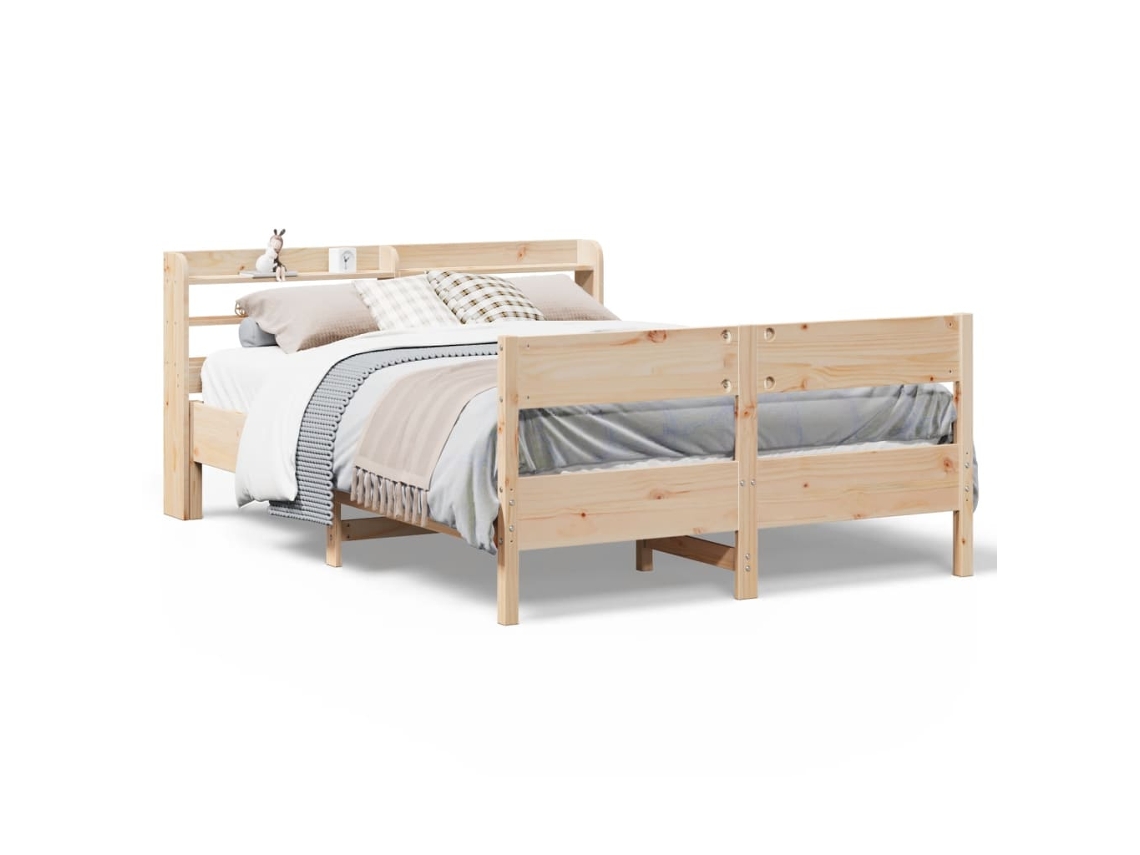 Bed Frame, Bed Frames Vidaxl Marrom Madeira De Pinho (160 X 200 Cm)