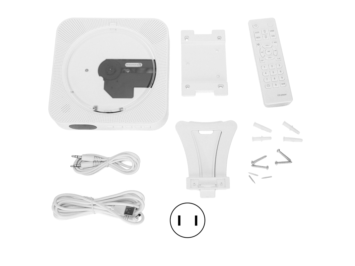 Reprodutor de Cd de Parede LAXISCREED com Controle Remoto e Bluetooth