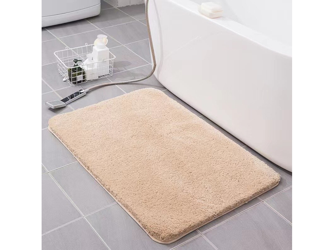 Tapete de Chão de Pelúcia Espessa de Alta Qualidade , Absorvente e Antiderrapante, 1 Peça. MDUG (amarelo Claro)