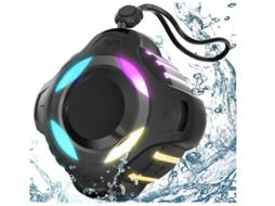 Alto Falante Bluetooth Yizhood Ipx7 À Prova Dágua Luz Multicolorida Flutuante Alto Som Estéreo Hd Graves Potentes Preto