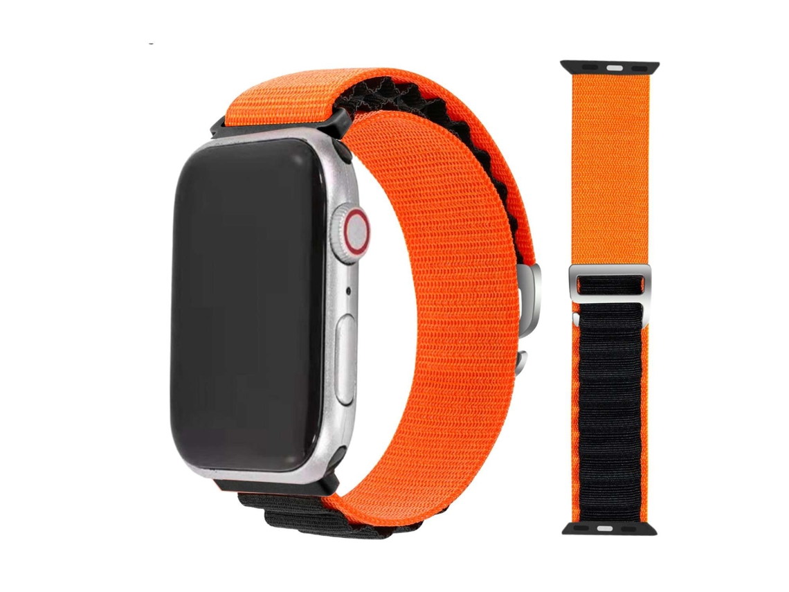 Bracelete Alpine G-Hook Ajustável Apple Watch Series Se 2022 40Mm Laranja e Preto