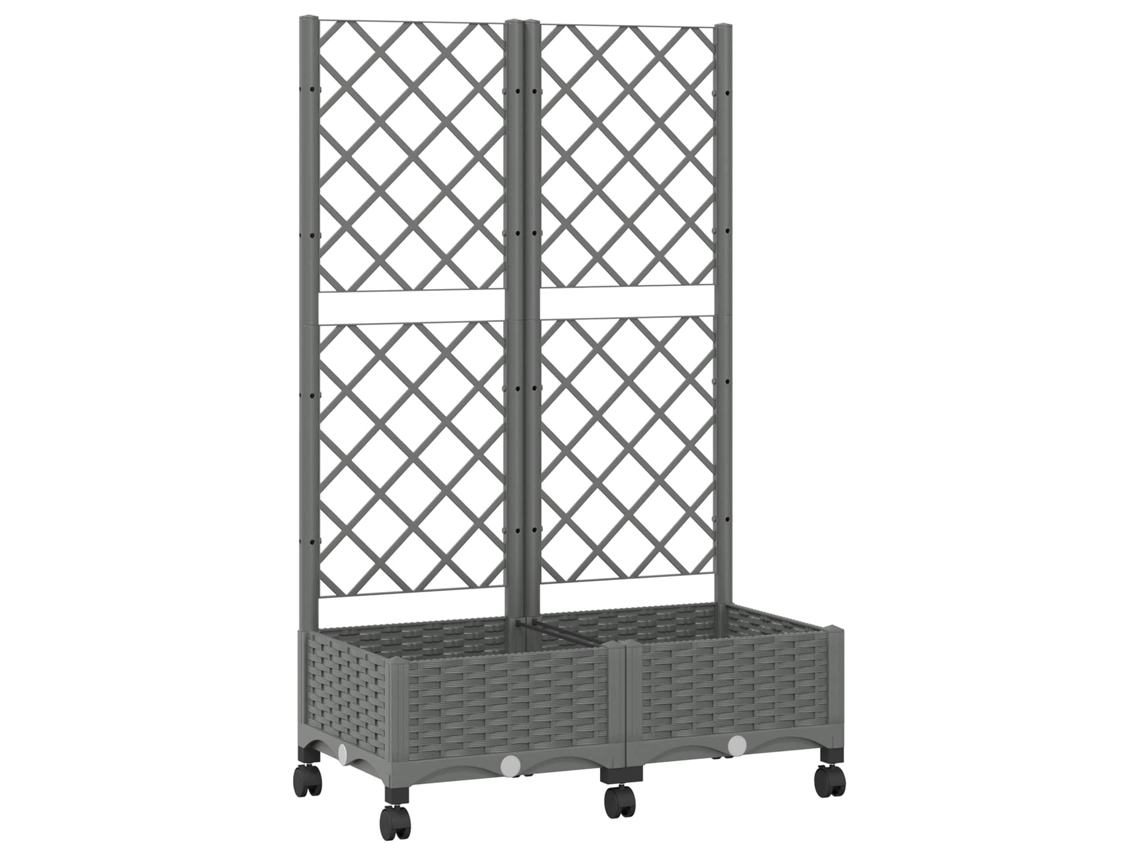 Conjunto 1 Cama Elevada Vidaxl Cinzento-claro Polipropileno (80 X 40 X 131,5 Cm)