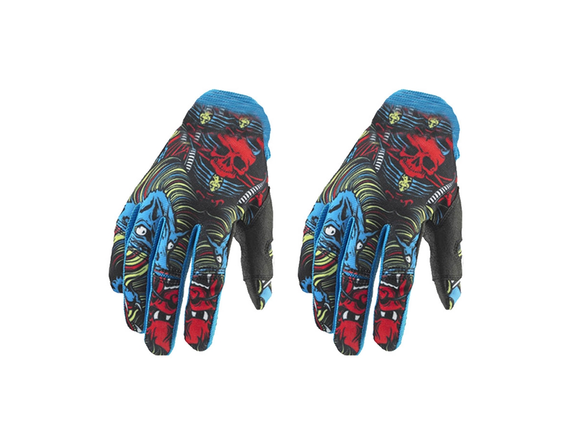 Luvas De Moto Esportivas Azuis Antiderrapantes Com Aumento Nas Duas Lados Conjunto De Luvas Para Moto