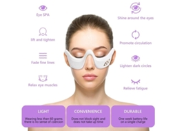 Massajador De Olhos Com Calor Almofada De Aquecimento De Olhos Anti Envelhecimento Para Olheiras 6 Modos De Massagem 3 Níveis Massajador Yizhood