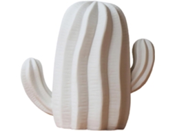 Conjunto De 3 Enfeites De Cactos Em Cerâmica Branca, Peças De Arte Moderna Para Uso Interno E Externo.