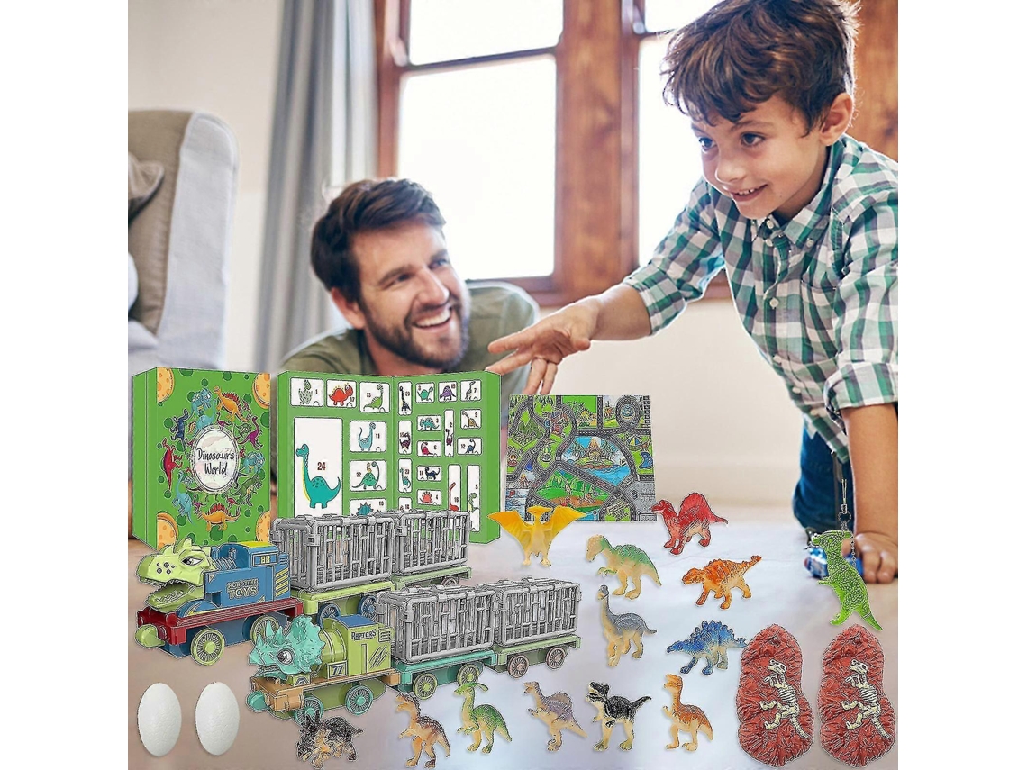 Calendário Do Advento Com Dinossauros E Veículos Pull Back