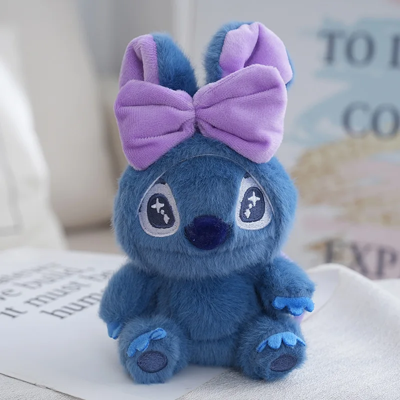 Chaveiro de Pelúcia Stitch com Laço para Bolsa MDUG (azul)