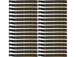 Pulseiras Vip Baluue Para Shows E Eventos, 50 Unidades Em Poliéster Dourado, Leves E Confortáveis, Ideais Para Festas E