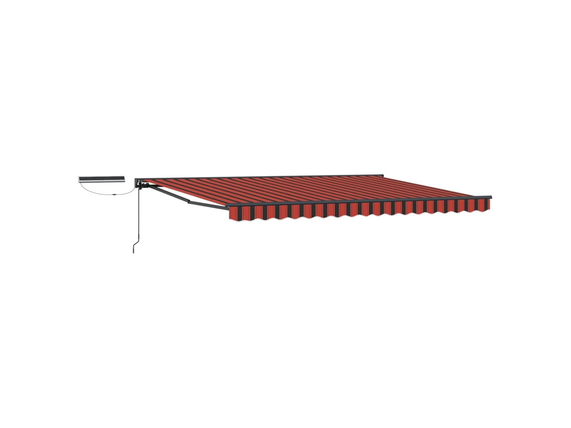 Conjunto 1 Toldo Retrátil Elétrico Vidaxl Antracite Alumínio (4 × 3 M)