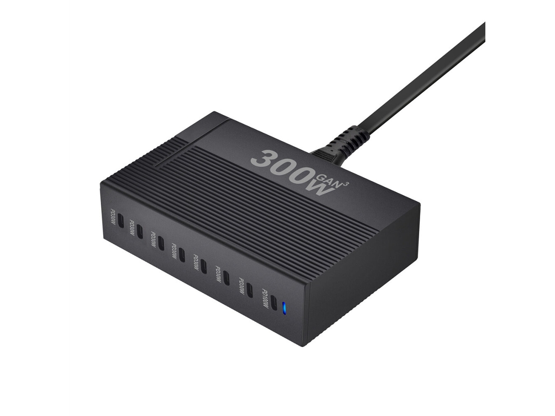 O Carregador De Secretária Bakeey Ymx-8pd De 300 W Com 8 Portas Usb Pd E Carregamento Rápido Pd (8 Usb-c)