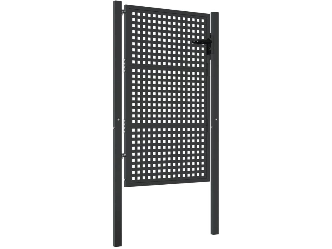 Portão De Jardim Vidaxl Antracite Aço (105x200 Cm)