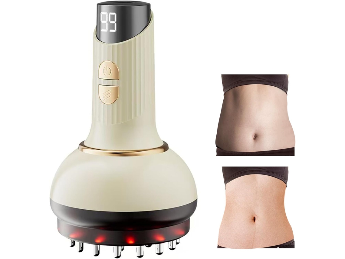 Massageador De Drenagem Linfática, Aparelho Massagem Anticelulite Com Microcorrente, Calor E Modos Vibração Para Pernas, Braços E Abdômen, Máquina