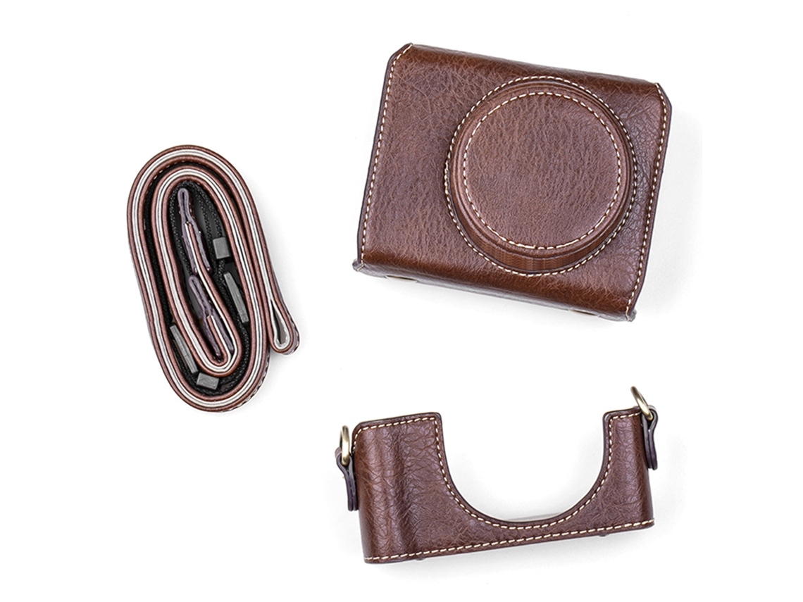 Funda Protectora Para Cámara Sony Zv1 De Cuero Pu Con Correa Removable Bolsa De Almacenamiento Para Cámara Digital