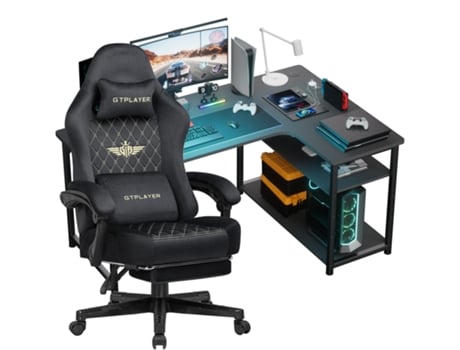 Conjunto De Cadeira Gamer Mesa Gamer Em Forma De L, Mesa Gamer E Cadeira Para Computador Gtplayercomhoma
