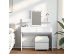 Vidaxl Toucador Com Leds 100x40x130 Cm Branco