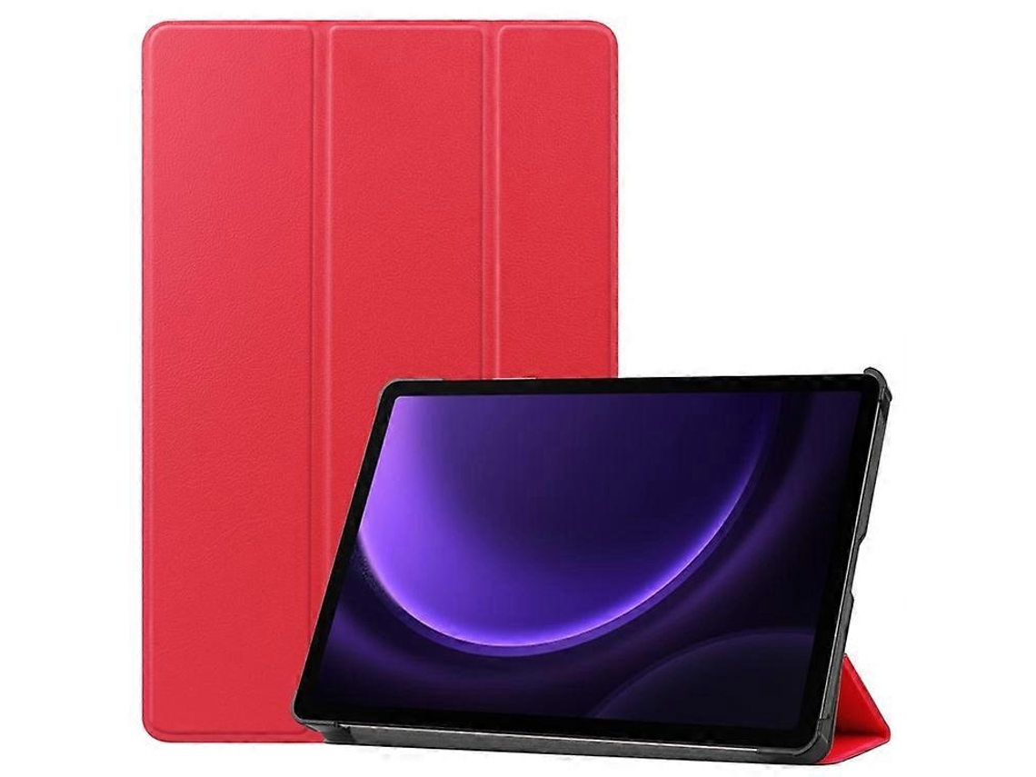 Capa Para Tablet Compatível Com Samsung Galaxy Tab S9 Fe, Dobrável Em Três Partes E Feita Em Couro Pu.