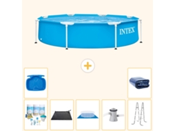 Piscina com Estrutura Redonda 244x51 Cm 8 peças S20404 INTEX