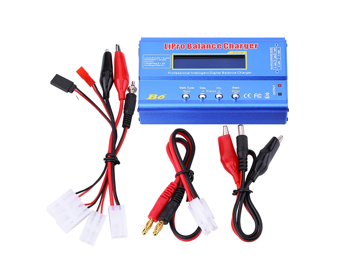 Carregador Balanceado Digital Business para bateria Lipo RC com cabos plug Tamiya, controle remoto S/MARCA