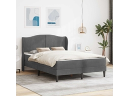 Vidaxl Estrutura Da Cama Cinzento-escuro 140 X 200 Cm Veludo