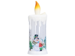 Velas de Natal Sem Chama, Led, Simulação de Chama, Papai Noel, Decoração Noturna para o Natal CHABERLU