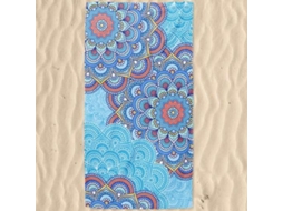 Toalha De Praia Microfibra Mandalas Azuis