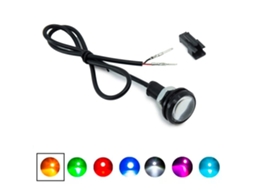 Led Olho De Águia Amarelo 12v - 1 Unidade