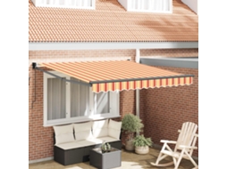 Vidaxl Toldo Retrátil Amarelo E Laranja 300 X 250 Cm