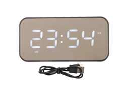 Altifalante Bluetooth LAXISCREED com Espelho Relógio Tempo Rádio Fm
