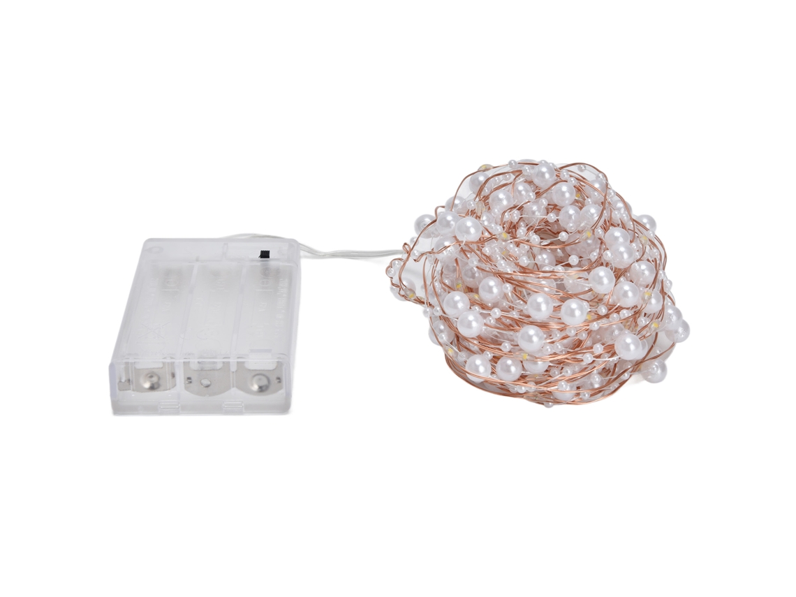 Luzes de Corda Led 32,8ft com Pérolas Fio de Cobre Luzes de Natal Decorativas À Prova D'água