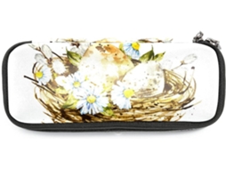 Conjunto grande de lápis e marcadores com estampa de Páscoa em formato de flores. Ideal para escola, mesa de trabalho, adultos e crianças.