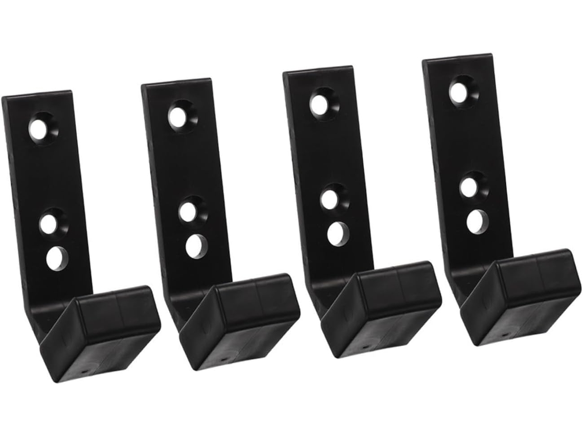 Suporte de Parede BESPORTBLE para Barra e Anilhas com 4 Peças para Guardar Halteres e Acessórios de Musculação