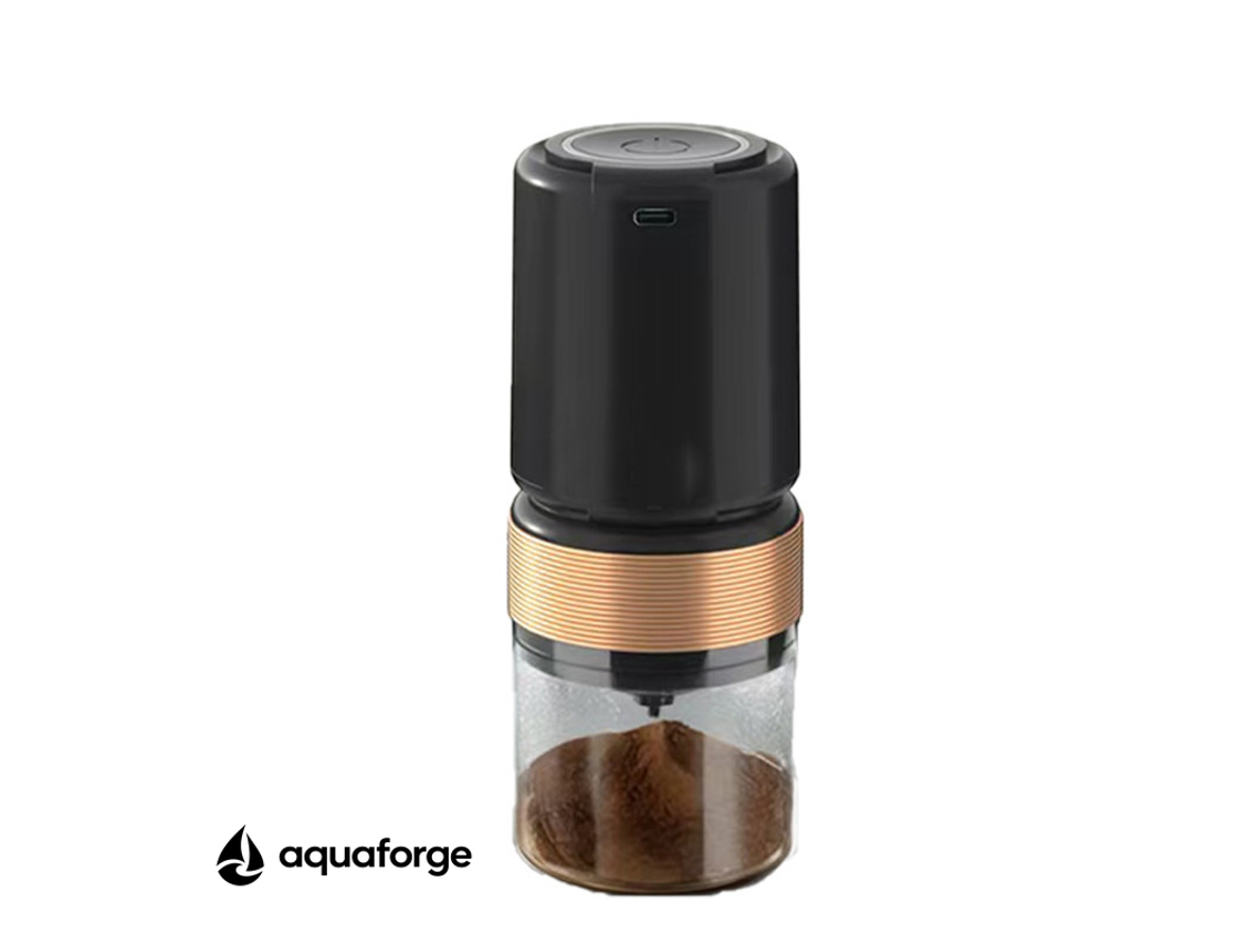 Moinho Elétrico De Café Aquaforge Com Moagem Ajustável Para Café, Dourado