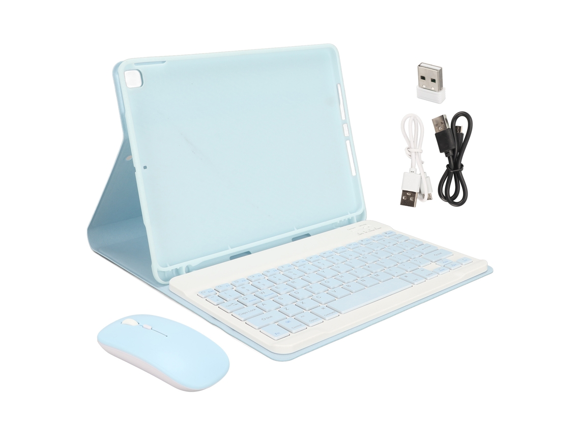 2026zentro-capa Com Teclado Magnético Para Tablet Air3 10.5 E Pro 10.5 2017 Ios Com Mouse Azul