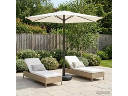 Vidaxl Parasol De Jardim Com Base 270 X 270 Cm Poliéster Retangular