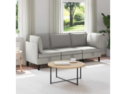 Vidaxl Conjunto De Móveis Para Sala De Estar 3 Pcs Cinzento-claro