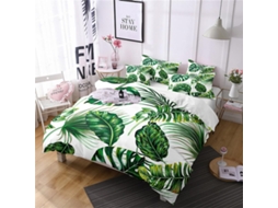 Capa de Edredom com 3 Peças em Microfibra Fronha 200x200 Cm, 65x65 Cm