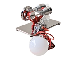 Motor de Ar Quente Stirling Gerador de Eletricidade com Lâmpada Led Brinquedo Educativo Diy Modelo para Sala de Aula Decor