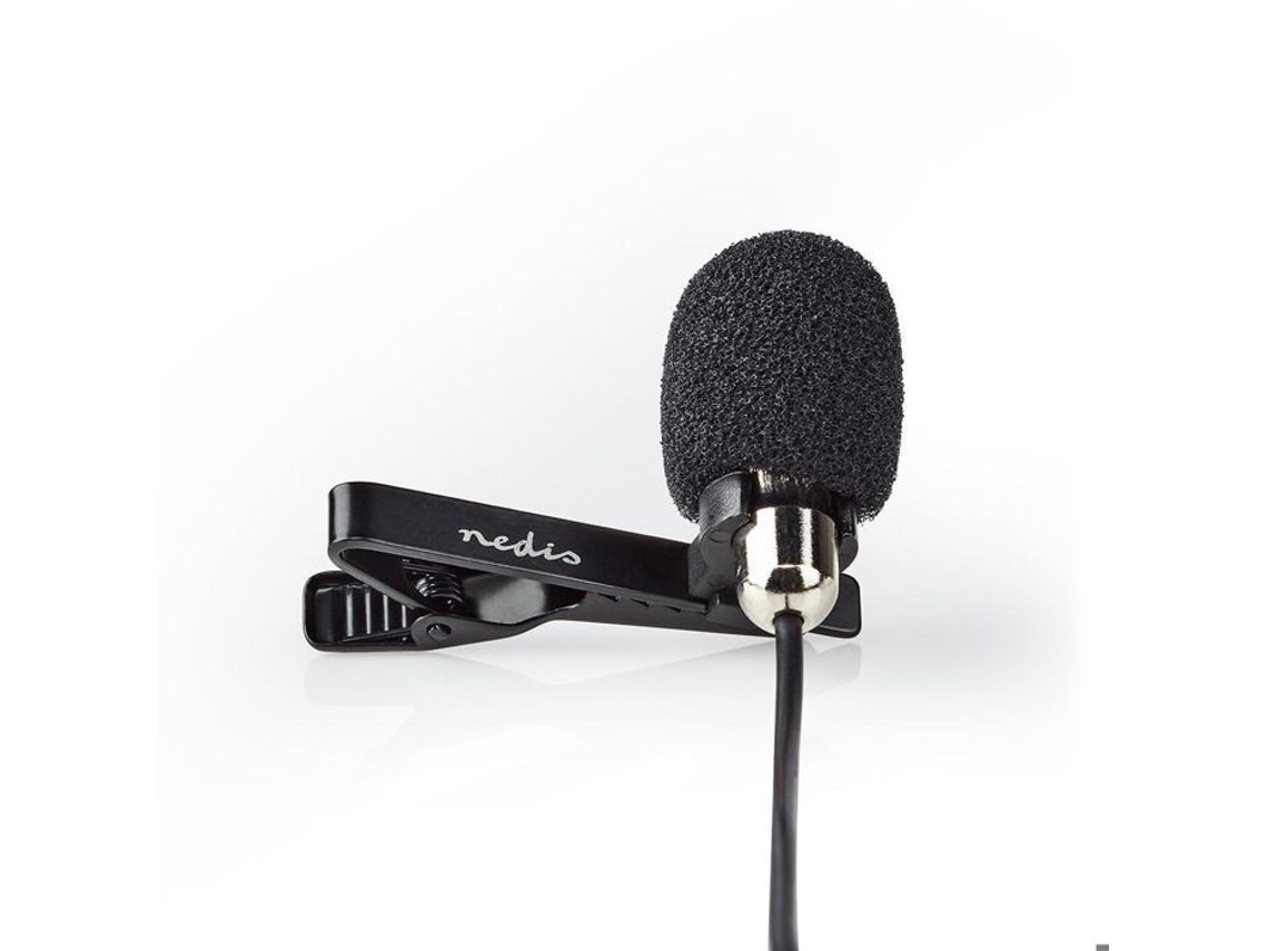 Microfone De Lapela - Nedis - Com Clipe - Com Fio - Conector De 3,5 Mm - Preto