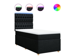 Box Spring Bed, Box Spring Beds Vidaxl Preto Tecido (100 X 200 Cm)