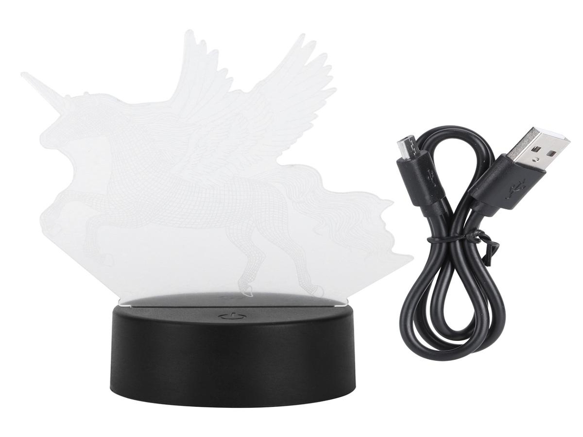Lurelia Luz Noturna 3d Com Recarregável Usb, Sensor De Toque, Rgb E 17 Cores Para Quarto Infantil