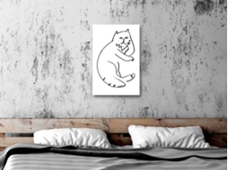 Quadro ARTGEIST Cat Relaxing (1 Part) Vertical (80x120)