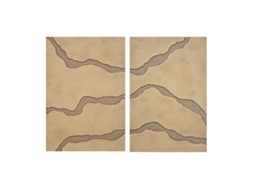 Pintura Home Esprit Bege Moderno 80 X 3,5 X 120 Cm (2 Unidades)