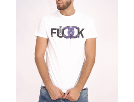 T-Shirt de Homem FUCK YOUR FAKE Sapatos Tecido Branco (S)