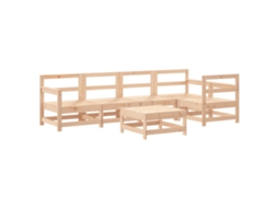 Conjunto Lounge Jardim Pinho Maciço 6 Peças MAISON EXCLUSIVE