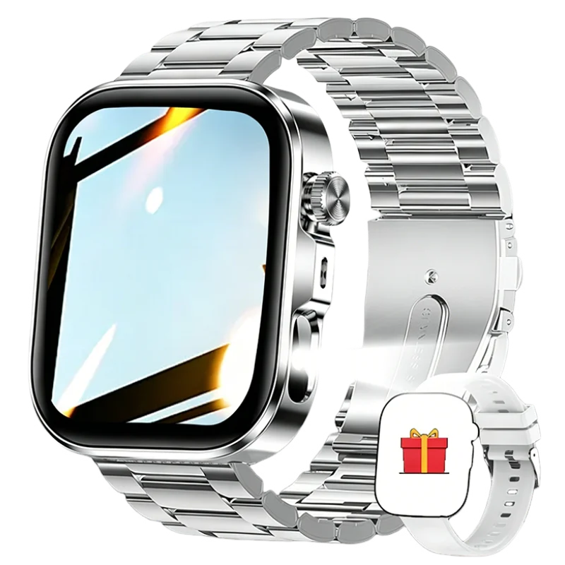 (prateado) Novo Smartwatch Com Tela Grande E Chamadas Sem Fio