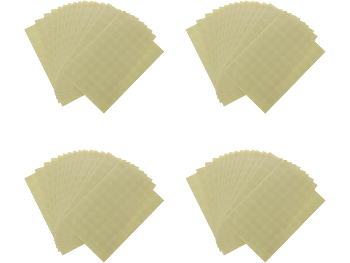 Pacote com 60 Adesivos Redondos Transparentes de 19 Mm SFUSHOS