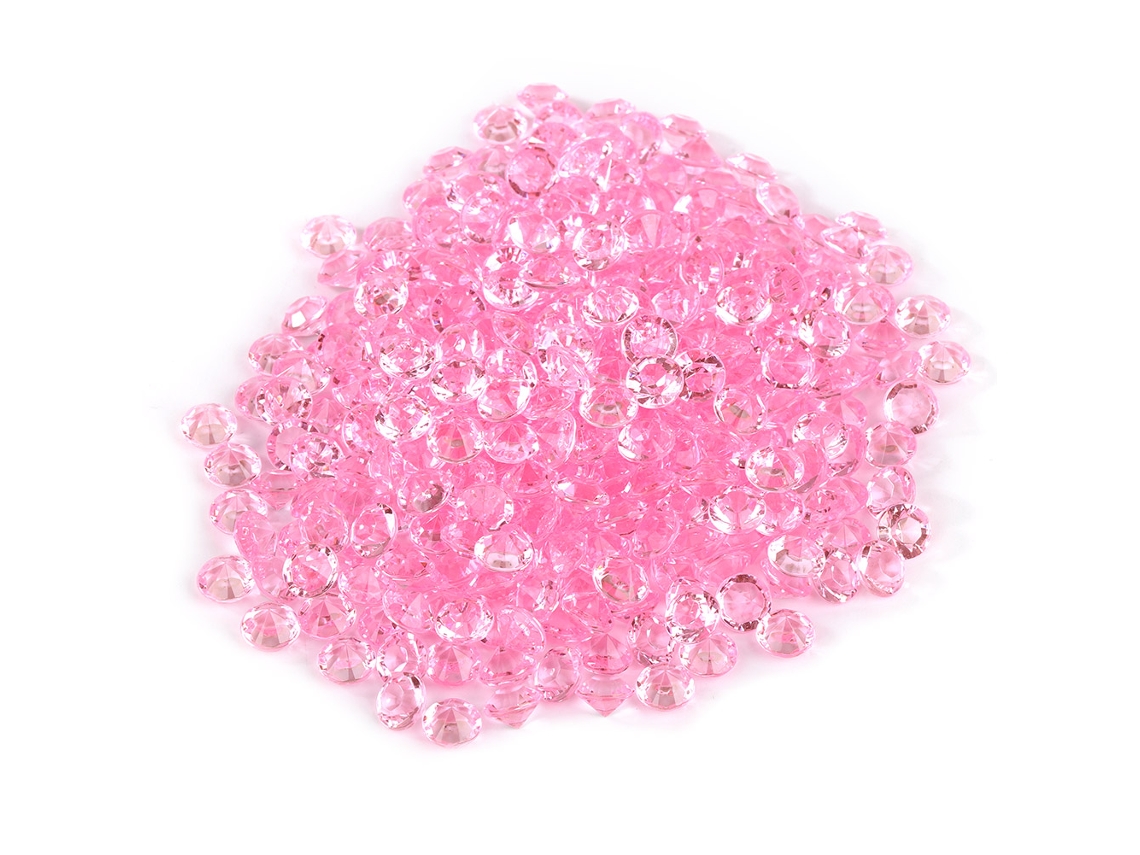500pcs Diamante de Acrílico Pontiagudo 8mm para Decoração de Casamento Festa Diy Rosa